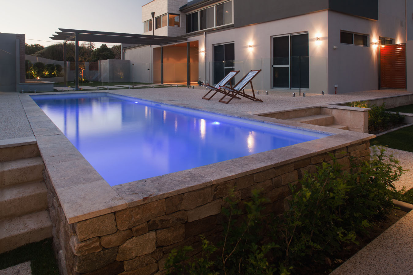 Feature Pool Edge Paving & Landscaping in Perth